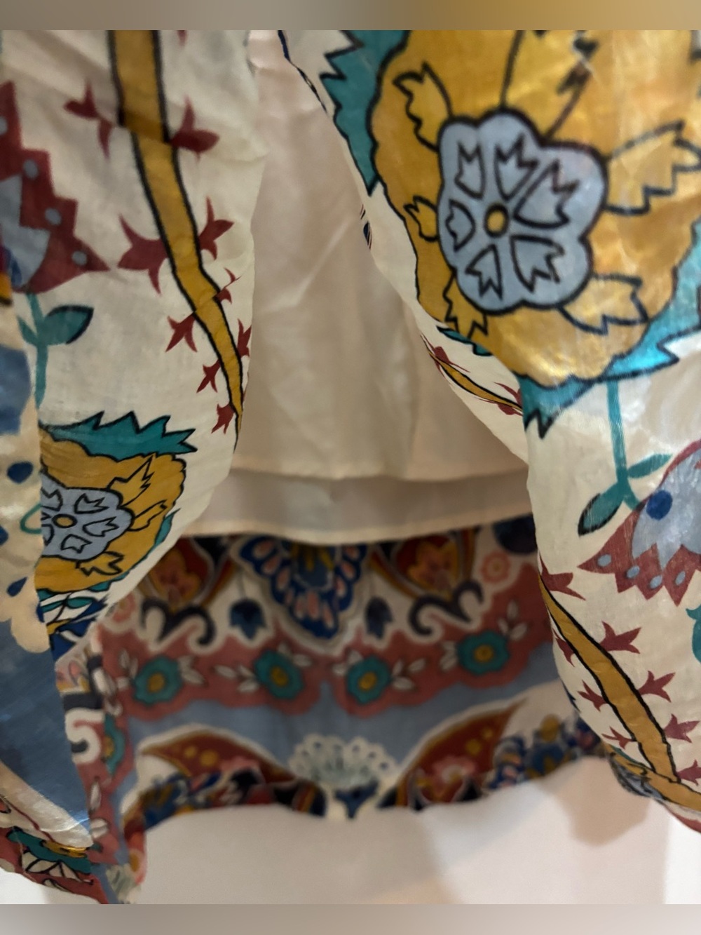 Umgee Colorful Paisley Midi Dress Boho Floral Romantic Enchanted Viscose Whimsy - Picture 11 of 14